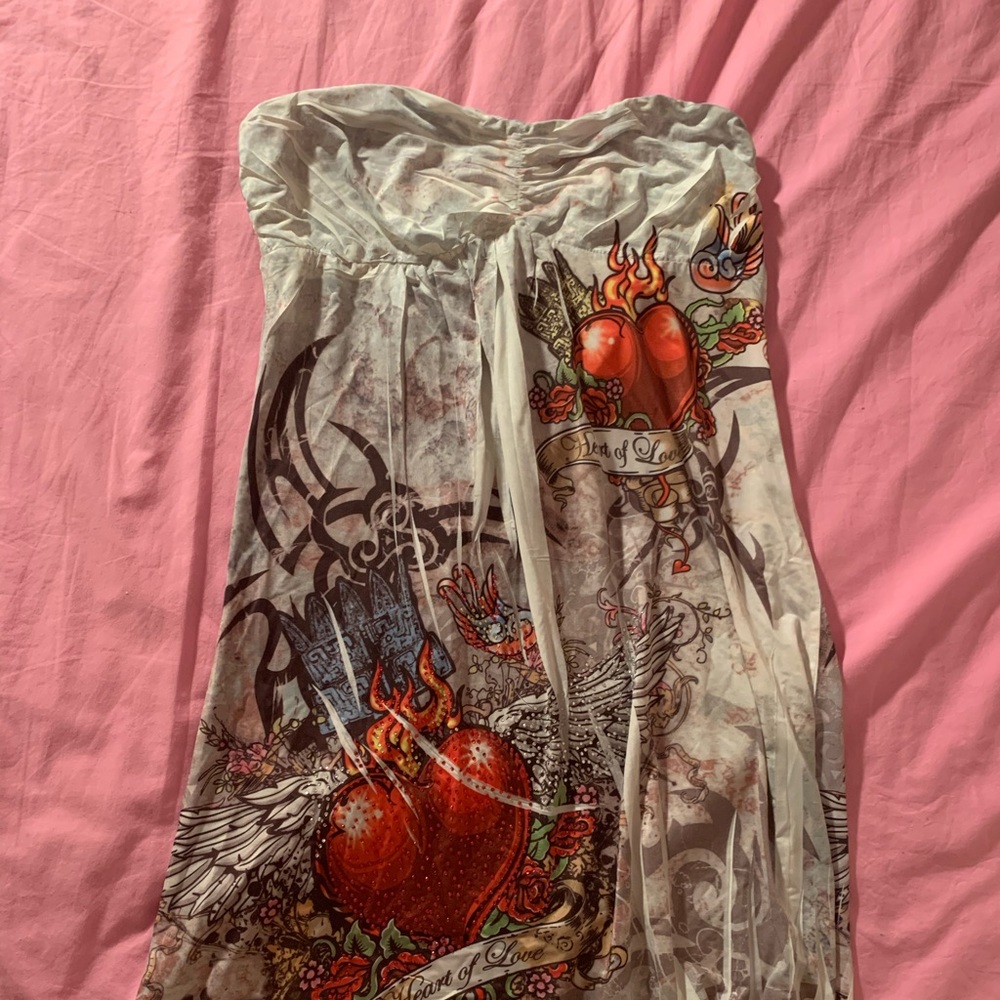 Strapless cover up dress for beach or day out